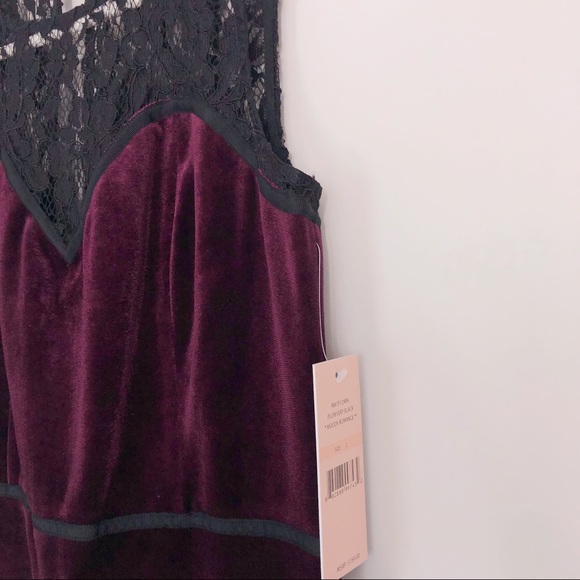 NANETTE nanette lepore Lace Yoke Velour Dress - Picture 4 of 6